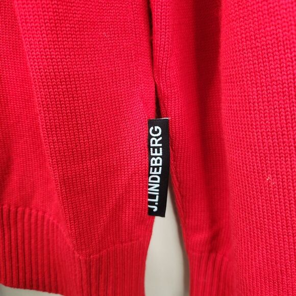 J. Lindeberg Mens Long Sleeve Wool Knit JL Bull Horn Sweater Large - Picture 6 of 8